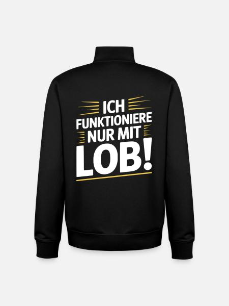 Motivation Spruch Lob - Unisex Organic Zip Sweatshirt von Stanley/Stella - Schwarz