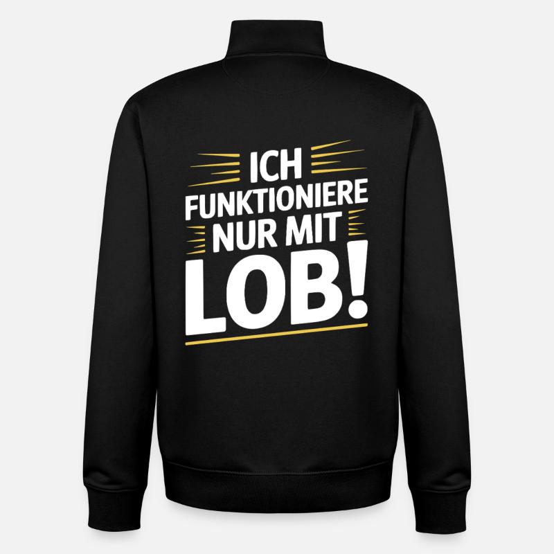 Motivation Saying Praise - Unisex Organic Zip Sweatshirt by Stanley/Stella - black