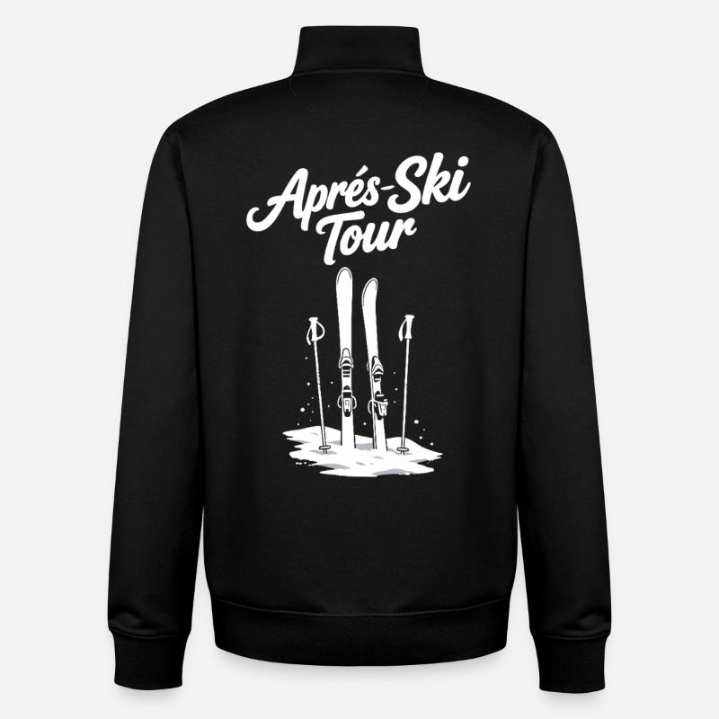 Groupe vacances d’hiver après ski ski - Sweat zippé unisexe en coton bio Stanley/Stella - noir