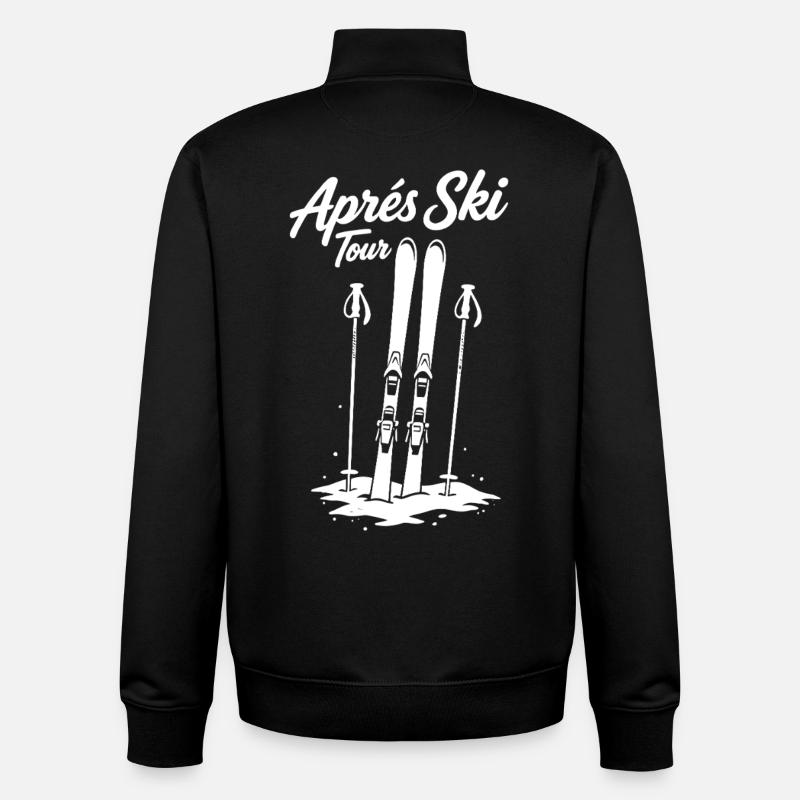 Groupe vacances d’hiver après ski ski - Sweat zippé unisexe en coton bio Stanley/Stella - noir