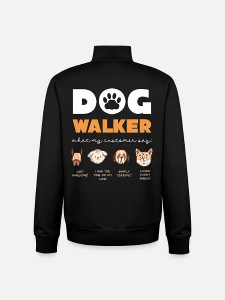 Dog Walker Quotes Collection - Unisex Organic Zip Sweatshirt by Stanley/Stella - black