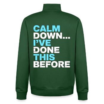 Nurse Practitioner Calm Down I've Registered Nurse - Unisex Organic Zip Sweatshirt by Stanley/Stella - bottle green - Back - AI Model Male 185 dark (185cm)