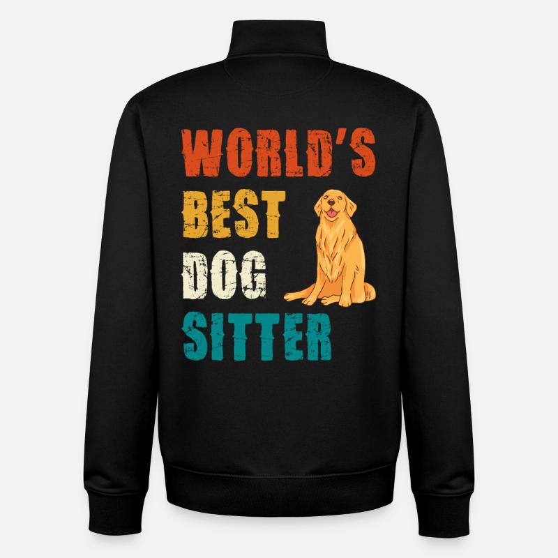 Weltbester Hundesitter - Unisex Organic Zip Sweatshirt von Stanley/Stella - Schwarz