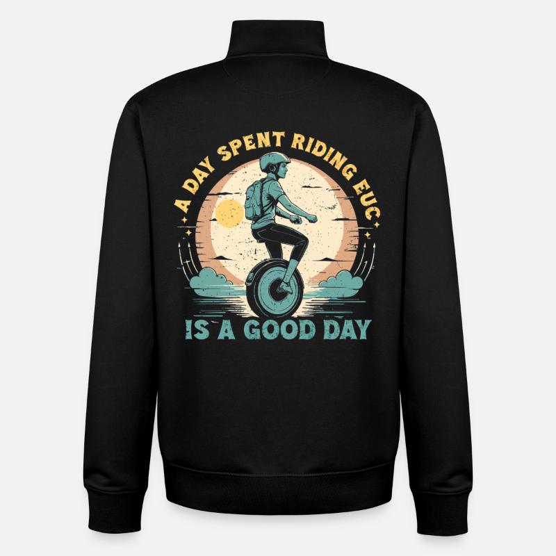 Monowheel Monocyclist - Unisex Organic Zip Sweatshirt von Stanley/Stella - Schwarz