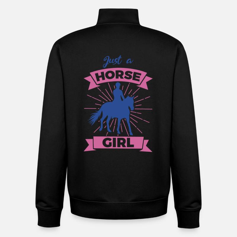 Cavalier - Sweat zippé unisexe en coton bio Stanley/Stella - noir