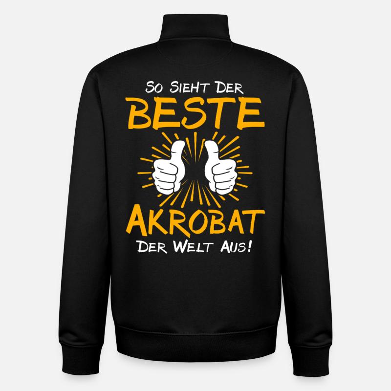 Idée de cadeau pour l’acrobate - Sweat zippé unisexe en coton bio Stanley/Stella - noir