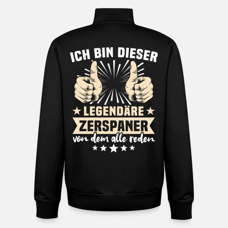 Dictons des machinistes - Sweat zippé unisexe en coton bio Stanley/Stella - noir