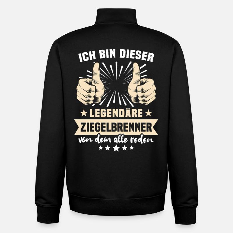 Brick Burner Sayings - Unisex Organic Zip Sweatshirt by Stanley/Stella - black
