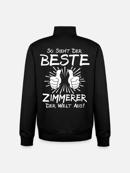 Bester Zimmerer - Unisex Organic Zip Sweatshirt von Stanley/Stella - Schwarz