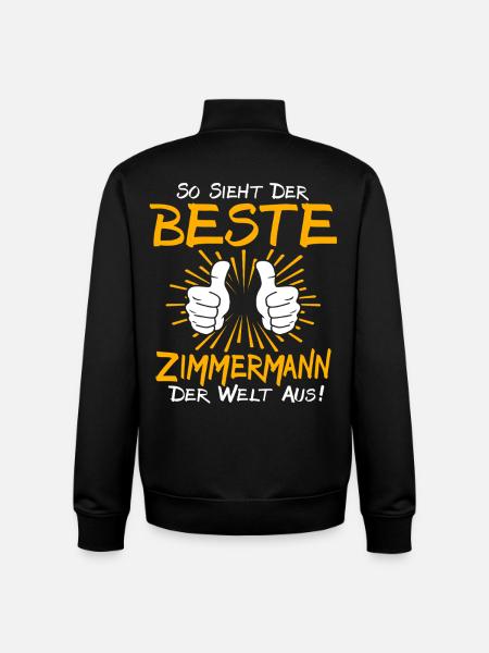 Zimmermann Geschenkidee - Unisex Organic Zip Sweatshirt von Stanley/Stella - Schwarz