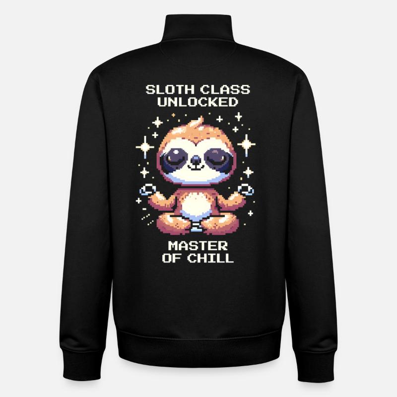 Classe Paresseuse Débloquée | Détends-toi - Sweat zippé unisexe en coton bio Stanley/Stella - noir