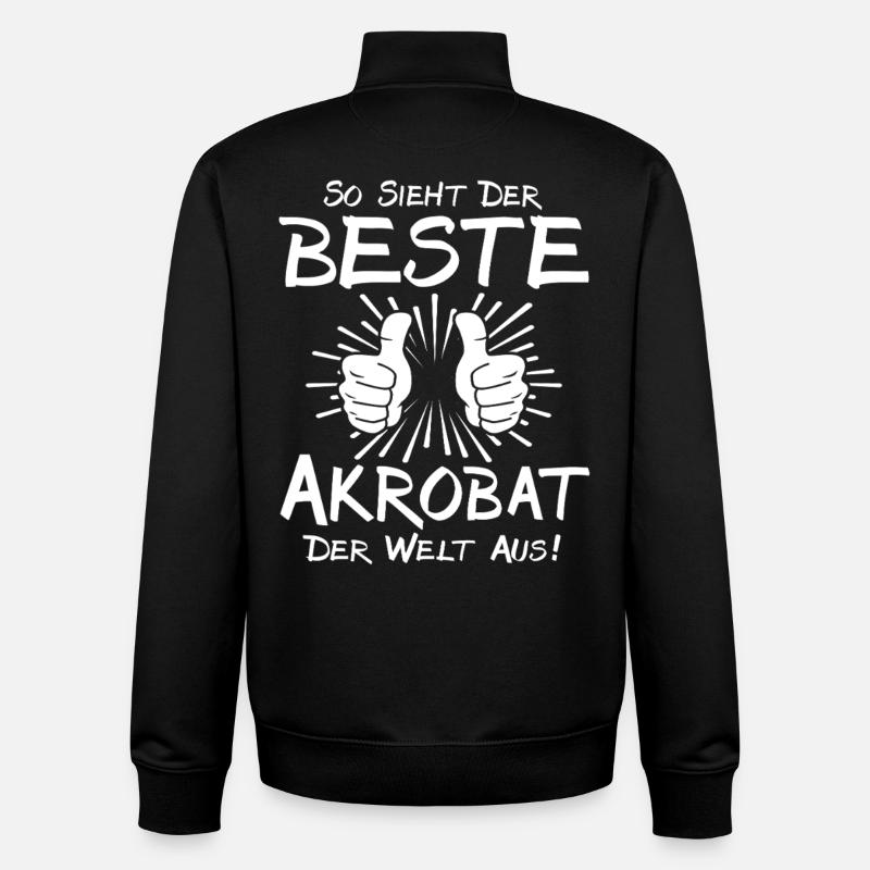 Meilleur acrobate - Sweat zippé unisexe en coton bio Stanley/Stella - noir