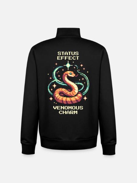 Toxic Charm | Snake Status Effect - Unisex Organic Zip Sweatshirt by Stanley/Stella - black