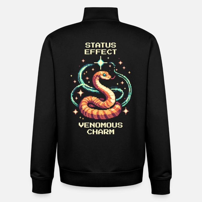 Giftiger Charme | Schlange Status Effekt - Unisex Organic Zip Sweatshirt von Stanley/Stella - Schwarz