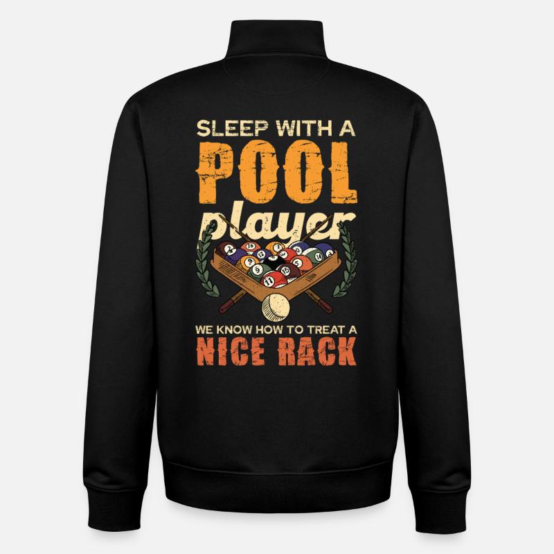 Pool Rack Spruch Shirt - Unisex Organic Zip Sweatshirt von Stanley/Stella - Schwarz