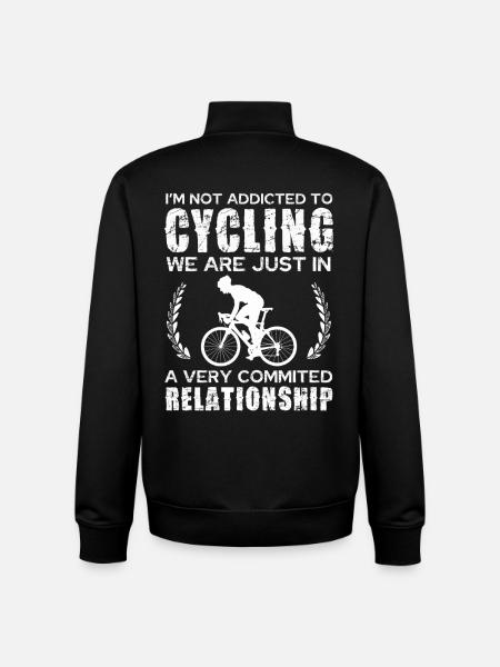 Bicycle Love — In a Committed Relationship - Unisex Organic Zip Sweatshirt by Stanley/Stella - black