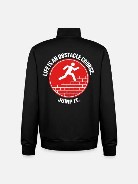 Parkour Life Obstacle Course Hindernislauf - Unisex Organic Zip Sweatshirt von Stanley/Stella - Schwarz