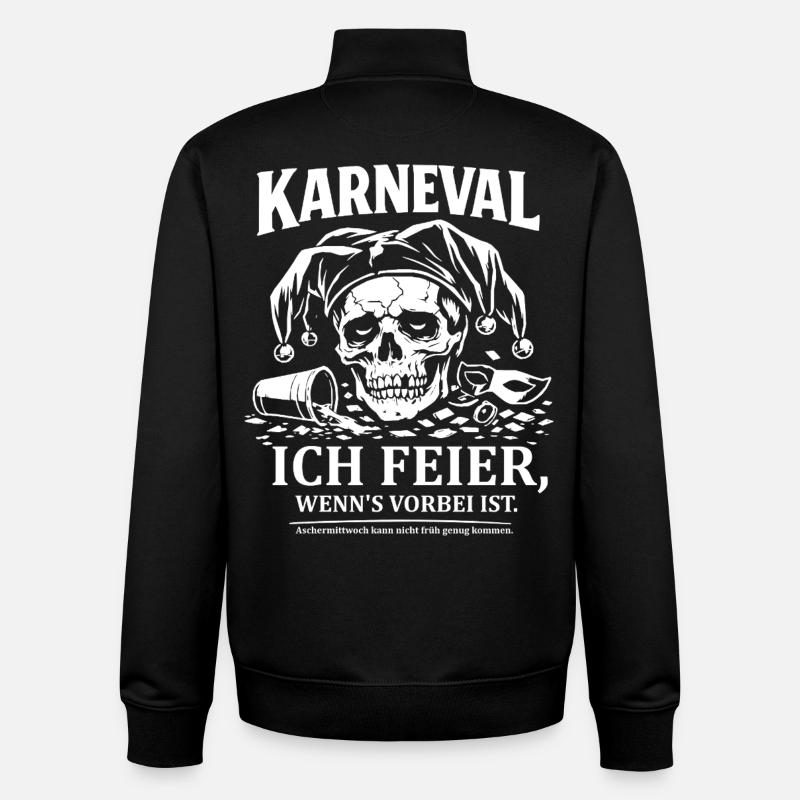 Anti Karneval - Unisex Organic Zip Sweatshirt von Stanley/Stella - Schwarz