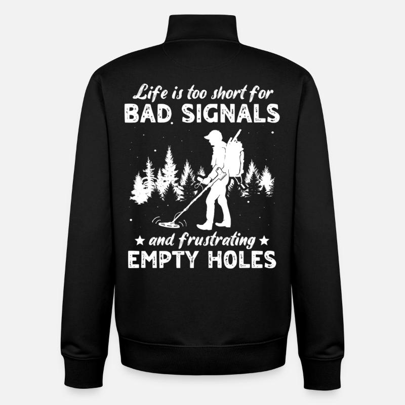 pêche sur terre - Sweat zippé unisexe en coton bio Stanley/Stella - noir