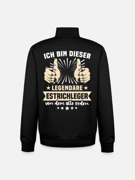 Estrichleger Sprüche - Unisex Organic Zip Sweatshirt von Stanley/Stella - Schwarz