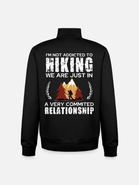 Hiking Commitment Tee Design - Unisex Organic Zip Sweatshirt von Stanley/Stella - Schwarz