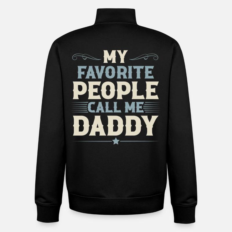 Dad Father Father's Day - Unisex Organic Zip Sweatshirt by Stanley/Stella - black