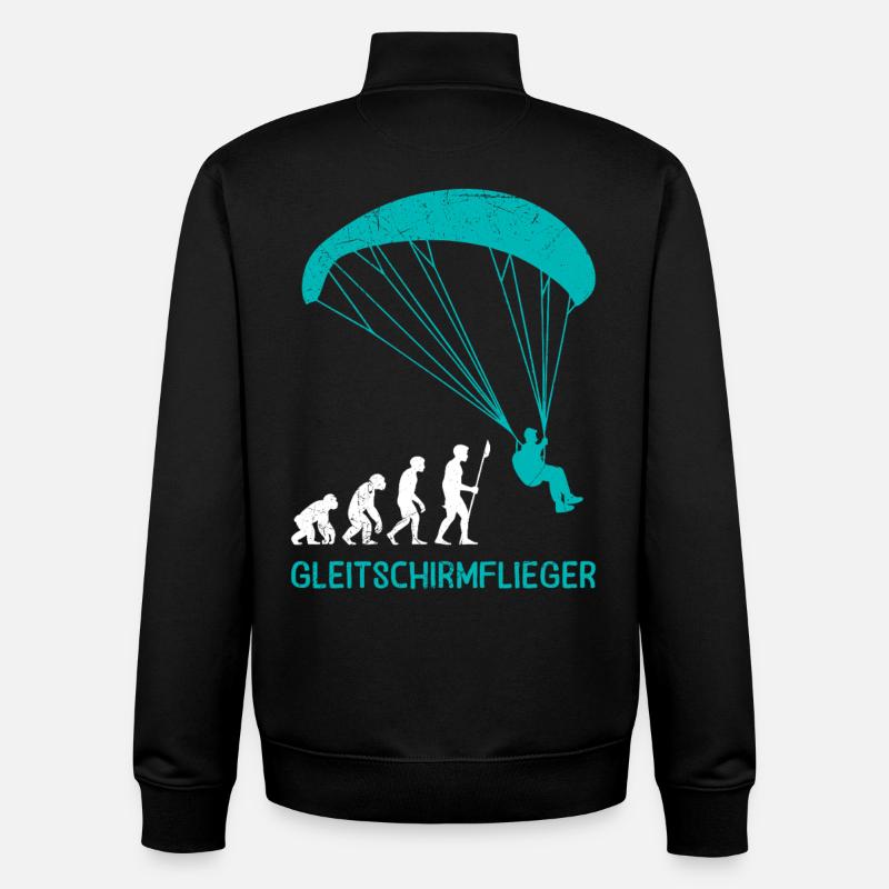 Paraglider GLEITSCHIRMFLIEGER LUSTIG - Unisex Organic Zip Sweatshirt von Stanley/Stella - Schwarz