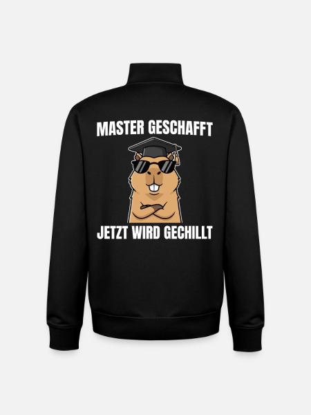 Master Passed Capybara Master's Exam - Unisex Organic Zip Sweatshirt by Stanley/Stella - black