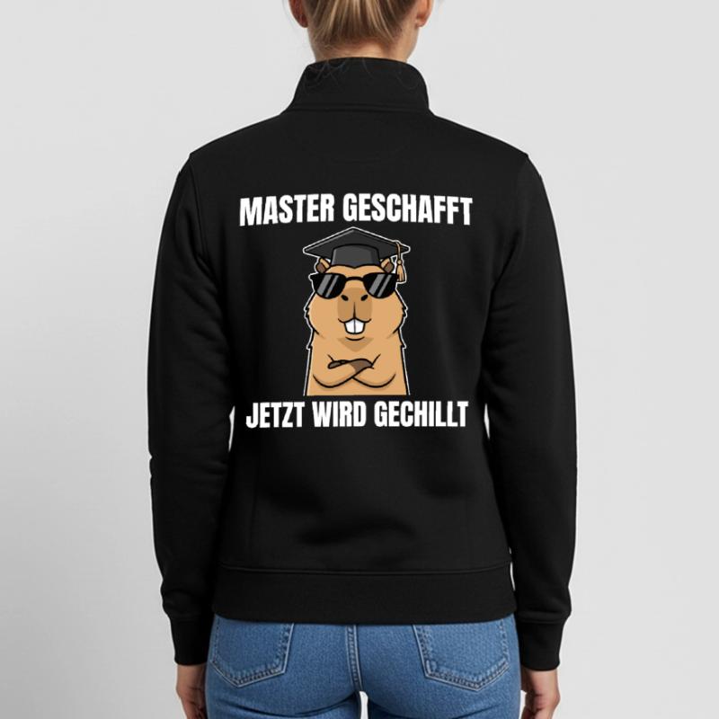 Master Passed Capybara Master's Exam Unisex Organic Zip Sweatshirt by Stanley/Stella