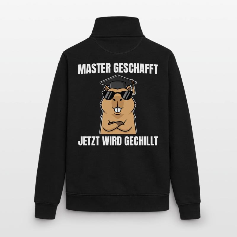 Master Passed Capybara Master's Exam Unisex Organic Zip Sweatshirt by Stanley/Stella