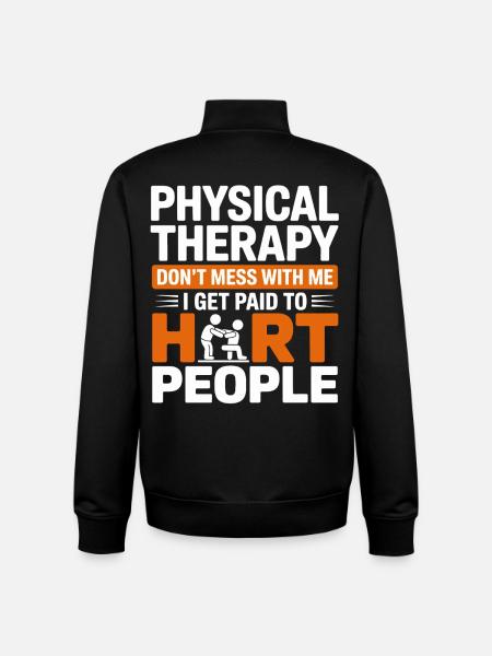 Physiotherapy Mutspruch – Hard Humor - Unisex Organic Zip Sweatshirt by Stanley/Stella - black