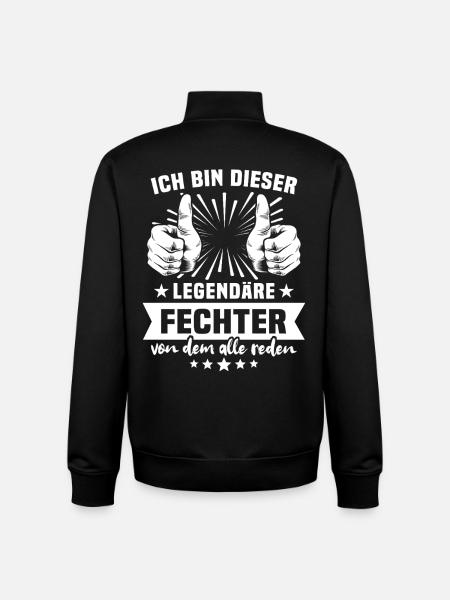 Fencer Legend - Unisex Organic Zip Sweatshirt by Stanley/Stella - black