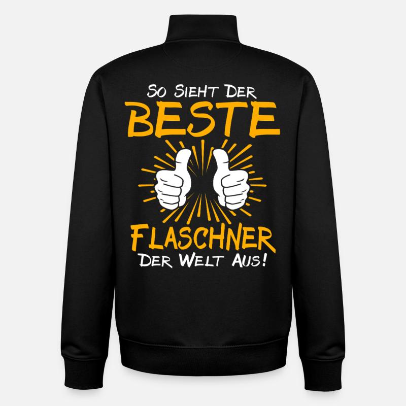 Flaschner Gift Idea - Unisex Organic Zip Sweatshirt by Stanley/Stella - black