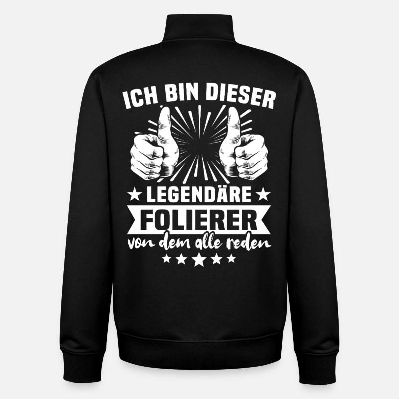 Wrapper Legend - Unisex Organic Zip Sweatshirt by Stanley/Stella - black