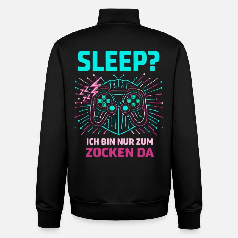 Gaming Sleep - Sweat zippé unisexe en coton bio Stanley/Stella - noir