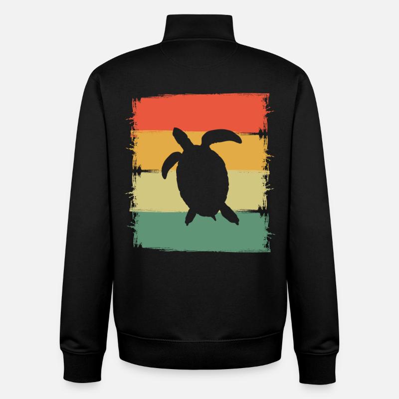 Turtle - Unisex Organic Zip Sweatshirt by Stanley/Stella - black