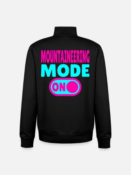 Mountaineering Mode ON – Summit in sight - Unisex Organic Zip Sweatshirt by Stanley/Stella - black