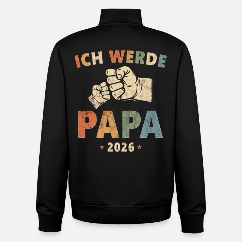 Ich Werde Papa 2026 - Unisex Organic Zip Sweatshirt von Stanley/Stella - Schwarz