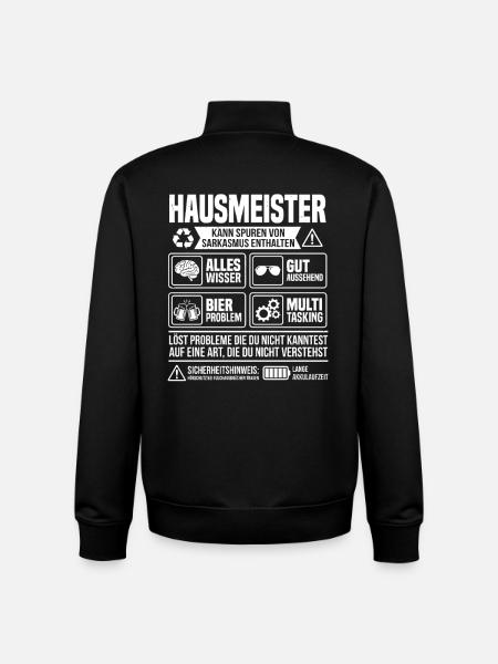 Caretaker Problem Solver – Funny Caretaker Info - Sweat zippé unisexe en coton bio Stanley/Stella - noir