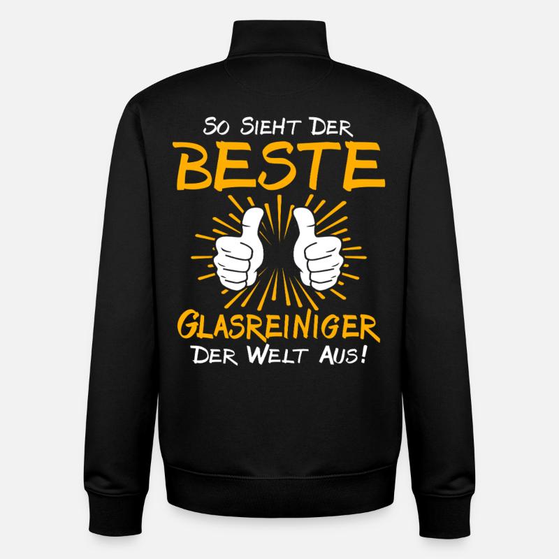Idée cadeau pour nettoyant à vitres - Sweat zippé unisexe en coton bio Stanley/Stella - noir