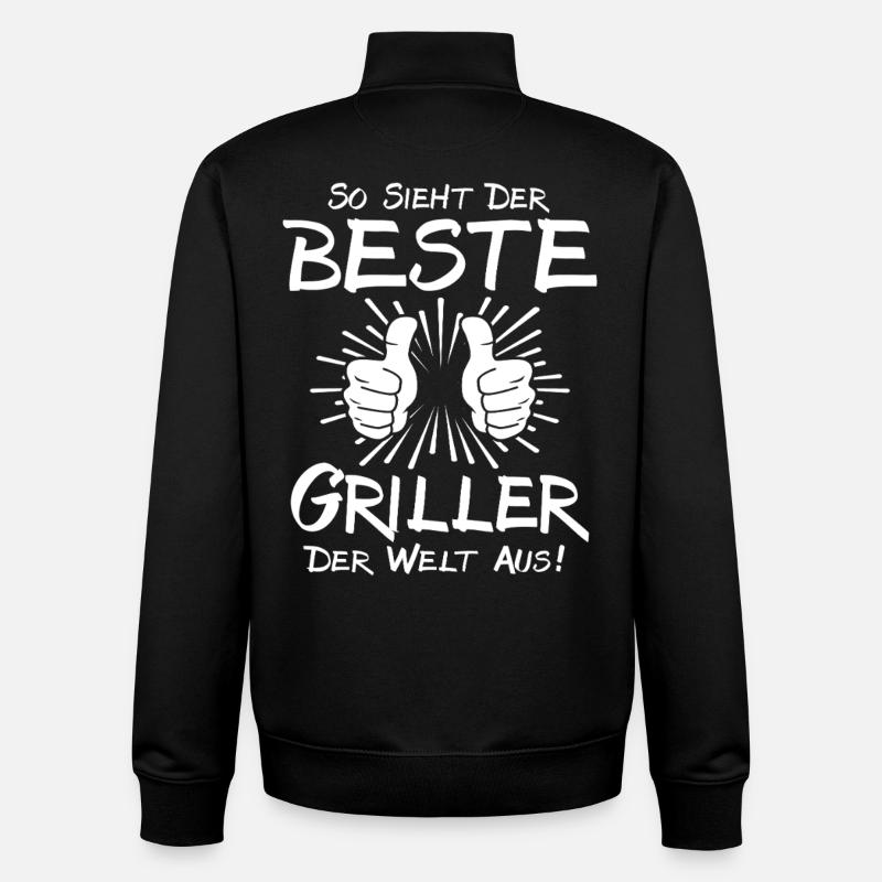 Meilleur grilleur - Sweat zippé unisexe en coton bio Stanley/Stella - noir