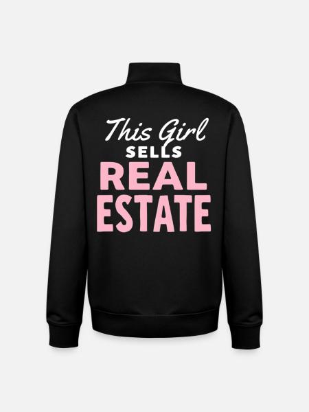 Cette fille vend de l’immobilier - Sweat zippé unisexe en coton bio Stanley/Stella - noir