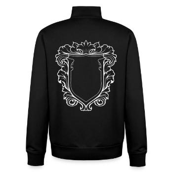 Coat of Arms Blank Icon - Unisex Organic Zip Sweatshirt by Stanley/Stella - black - Back - AI Model Male 185 light (185cm)