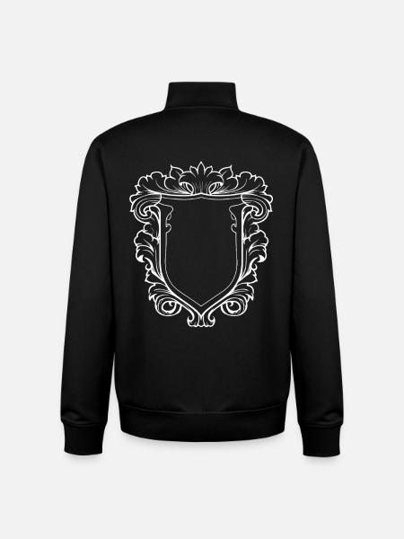 Coat of Arms Blank Icon - Unisex Organic Zip Sweatshirt by Stanley/Stella - black