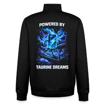 Energy Drink Powered By Taurine Dreams - Unisex Organic Zip Sweatshirt by Stanley/Stella - black - Back - AI Model Male 185 light (185cm)