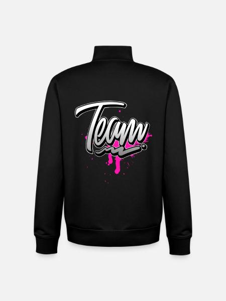 Team Rosa - Sweat zippé unisexe en coton bio Stanley/Stella - noir