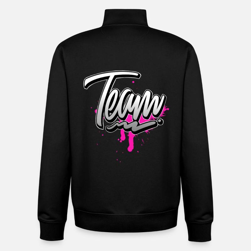 Team Rosa - Unisex Organic Zip Sweatshirt by Stanley/Stella - black