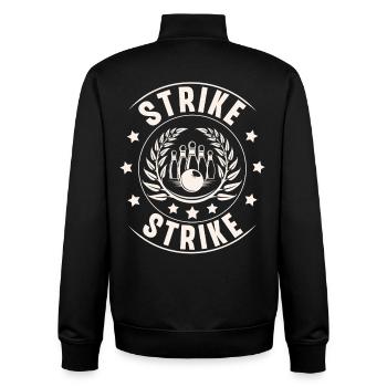 Bowling - Unisex Organic Zip Sweatshirt by Stanley/Stella - black - Back - AI Model Male 185 light (185cm)