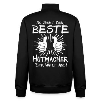 Best Mad Hatter - Unisex Organic Zip Sweatshirt by Stanley/Stella - black - Back - AI Model Male 185 light (185cm)