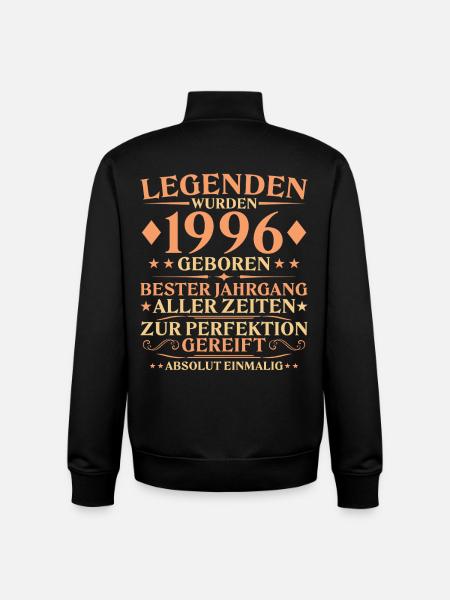 30e anniversaire Unique 1996 Né - Sweat zippé unisexe en coton bio Stanley/Stella - noir